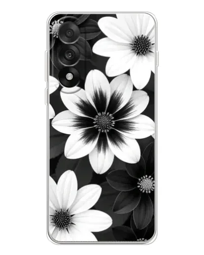 Чехол для OnePlus Nord 5 с картинкой «Монохромные астры»