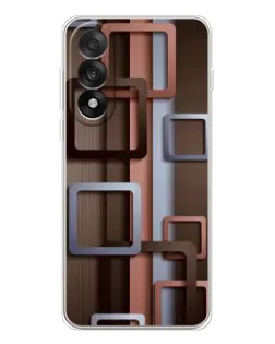 Чехол для OnePlus Nord 5 с картинкой «Коричневые объемные квадраты»