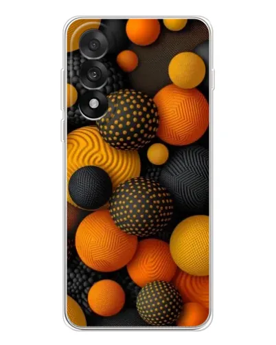 Чехол для OnePlus Nord 5 с картинкой «Объемные оранжевые сферы»