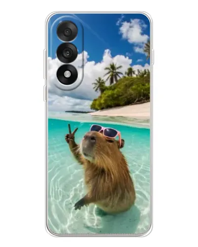 Чехол для OnePlus Nord 5 с картинкой «Капибара на море»