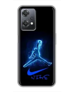 Чехол для OnePlus Nord CE 2 (5G) (IV2201) с картинкой «Jordan Neon Blue» Чехол для OnePlus Nord CE 2 (5G) (IV2201) с картинкой «Jordan Neon Blue»