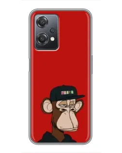 Чехол для OnePlus Nord CE 2 (5G) (IV2201) с картинкой «Bored Ape — красный фон»
