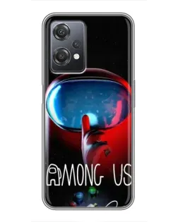 Чехол для OnePlus Nord CE 2 (5G) (IV2201) с картинкой «Красный импостер — макро»