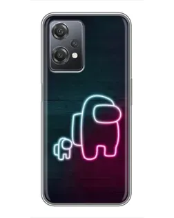 Чехол для OnePlus Nord CE 2 (5G) (IV2201) с картинкой «Among Us неон-арт»
