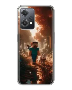 Чехол для OnePlus Nord CE 2 (5G) (IV2201) с картинкой «Стив в лесу» Чехол для OnePlus Nord CE 2 (5G) (IV2201) с картинкой «Стив в лесу»