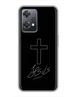 Чехол для OnePlus Nord CE 2 (5G) (IV2201) с картинкой «Графический крест Jesus» Чехол для OnePlus Nord CE 2 (5G) (IV2201) с картинкой «Графический крест Jesus»