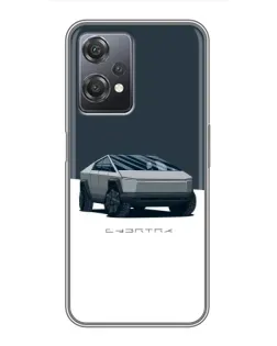 Чехол для OnePlus Nord CE 2 (5G) (IV2201) с картинкой «Серебристый Cybertruck Tesla»