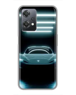 Чехол для OnePlus Nord CE 2 (5G) (IV2201) с картинкой «Tesla в неоне»