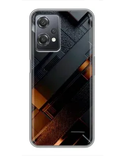 Чехол для OnePlus Nord CE 2 (5G) (IV2201) с картинкой «Черные геометрические блоки»
