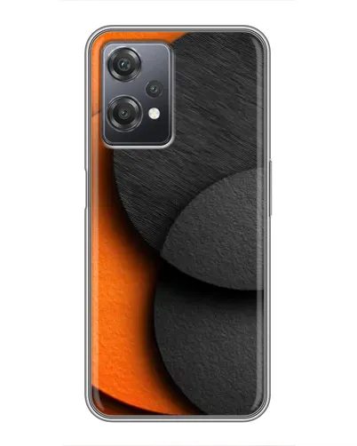 Чехол для OnePlus Nord CE 2 (5G) (IV2201) с картинкой «Геометрия оранжевых кругов»