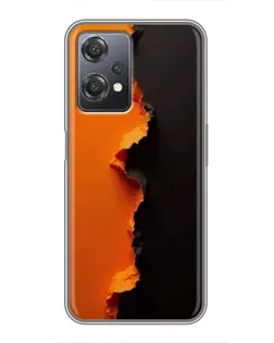 Чехол для OnePlus Nord CE 2 (5G) (IV2201) с картинкой «Оранжевый разлом»