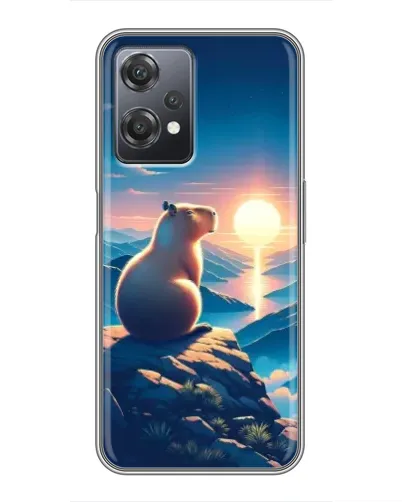 Чехол для OnePlus Nord CE 2 (5G) (IV2201) с картинкой «Закат солнца с капибарой»