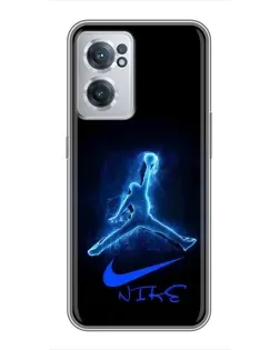Чехол для OnePlus Nord CE 2 Lite 5G с картинкой «Jordan Neon Blue»