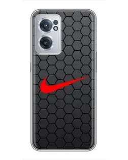 Чехол для OnePlus Nord CE 2 Lite 5G с картинкой «Nike — карбоновая сетка»