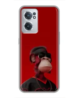 Чехол для OnePlus Nord CE 2 Lite 5G с картинкой «Bored Ape в красном»