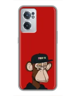 Чехол для OnePlus Nord CE 2 Lite 5G с картинкой «Bored Ape — красный фон»