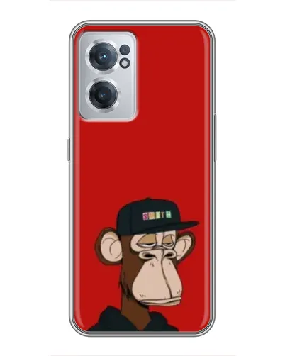 Чехол для OnePlus Nord CE 2 Lite 5G с картинкой «Bored Ape — красный фон» Чехол для OnePlus Nord CE 2 Lite 5G с картинкой «Bored Ape — красный фон»