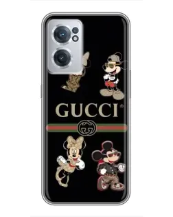 Чехол для OnePlus Nord CE 2 Lite 5G с картинкой «Gucci — герои Disney и монограмма»