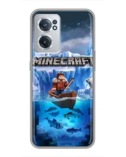 Чехол для OnePlus Nord CE 2 Lite 5G с картинкой «Minecraft ледяной мир»