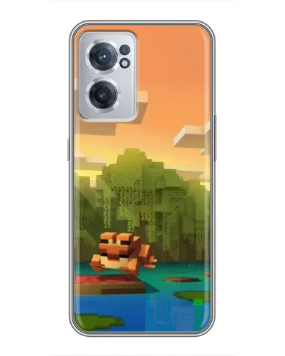 Чехол для OnePlus Nord CE 2 Lite 5G с картинкой «Майнкрафт закат солнца»