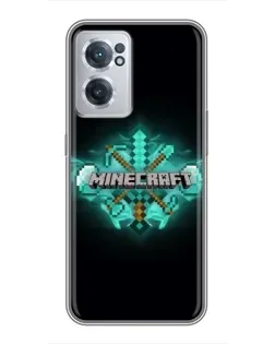 Чехол для OnePlus Nord CE 2 Lite 5G с картинкой «Minecraft Diamond лого»