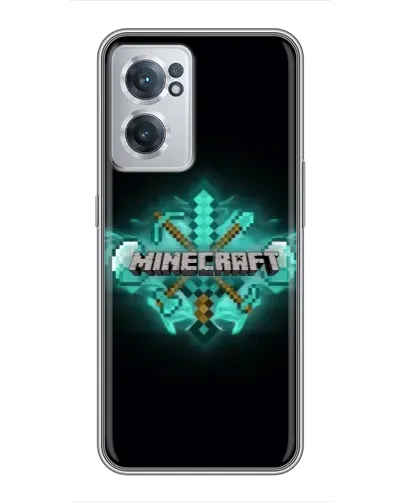 Чехол для OnePlus Nord CE 2 Lite 5G с картинкой «Minecraft Diamond лого»