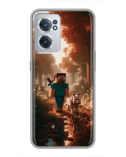 Чехол для OnePlus Nord CE 2 Lite 5G с картинкой «Стив в лесу»