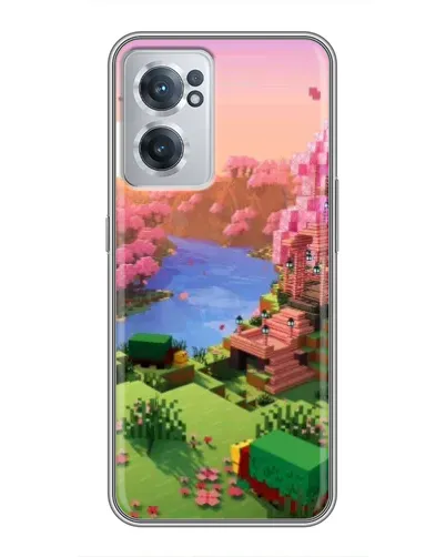 Чехол для OnePlus Nord CE 2 Lite 5G с картинкой «Розовое дерево Minecraft»