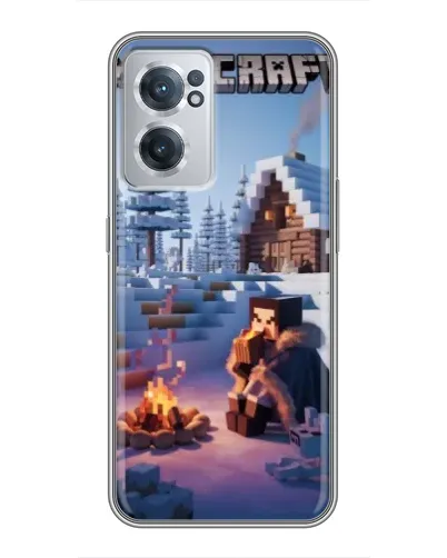 Чехол для OnePlus Nord CE 2 Lite 5G с картинкой «Зимний Minecraft»