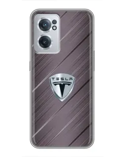 Чехол для OnePlus Nord CE 2 Lite 5G с картинкой «Металлическая текстура Tesla»