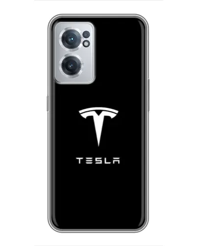 Чехол для OnePlus Nord CE 2 Lite 5G с картинкой «Tesla White Logo»