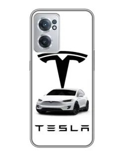 Чехол для OnePlus Nord CE 2 Lite 5G с картинкой «Tesla White Style»