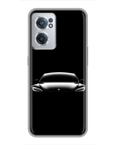 Чехол для OnePlus Nord CE 2 Lite 5G с картинкой «Фары Tesla Night»