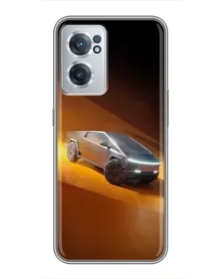 Чехол для OnePlus Nord CE 2 Lite 5G с картинкой «Cybertruck в пустыне»