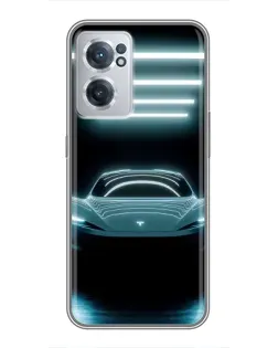Чехол для OnePlus Nord CE 2 Lite 5G с картинкой «Tesla в неоне»