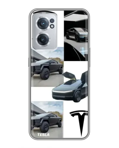 Чехол для OnePlus Nord CE 2 Lite 5G с картинкой «Коллаж Cybertruck Tesla»