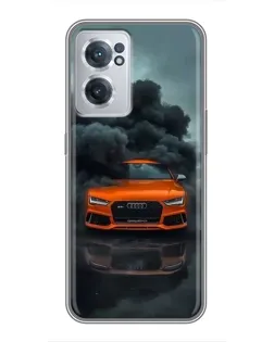 Чехол для OnePlus Nord CE 2 Lite 5G с картинкой «Audi в облаках дыма»