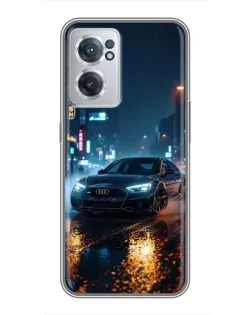 Чехол для OnePlus Nord CE 2 Lite 5G с картинкой «Ночной город и Audi»