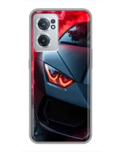 Чохол для OnePlus Nord CE 2 Lite 5G з картинкою «Lamborghini червоне сяйво»