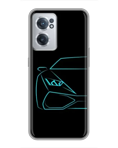 Чехол для OnePlus Nord CE 2 Lite 5G с картинкой «Голубой силуэт Lamborghini» Чехол для OnePlus Nord CE 2 Lite 5G с картинкой «Голубой силуэт Lamborghini»