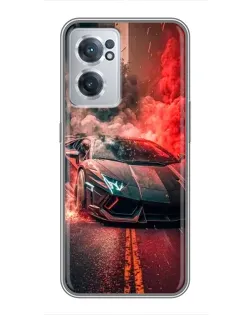 Чехол для OnePlus Nord CE 2 Lite 5G с картинкой «Lamborghini красный дым»