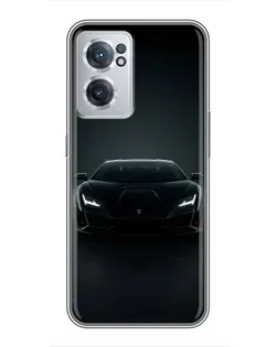Чехол для OnePlus Nord CE 2 Lite 5G с картинкой «Черный Lamborghini Aventador»