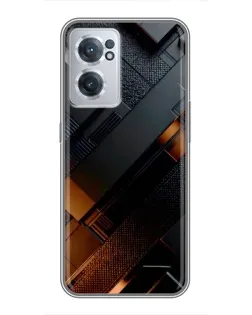 Чехол для OnePlus Nord CE 2 Lite 5G с картинкой «Черные геометрические блоки»