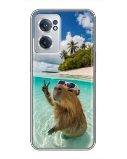 Чехол для OnePlus Nord CE 2 Lite 5G с картинкой «Капибара на море» Чехол для OnePlus Nord CE 2 Lite 5G с картинкой «Капибара на море»