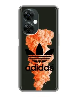 Чехол для OnePlus Nord CE 3 Lite с картинкой «Оранжевый дым Adidas»