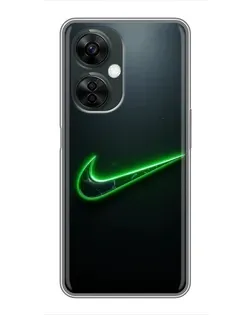 Чехол для OnePlus Nord CE 3 Lite с картинкой «Неоновый контур Nike»