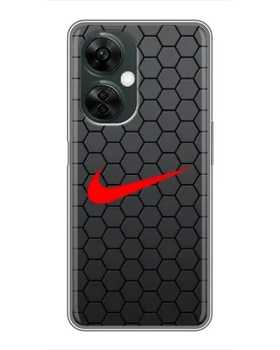 Чехол для OnePlus Nord CE 3 Lite с картинкой «Nike — карбоновая сетка»
