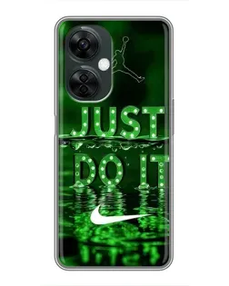 Чехол для OnePlus Nord CE 3 Lite с картинкой «Зеленый неоновый Nike»