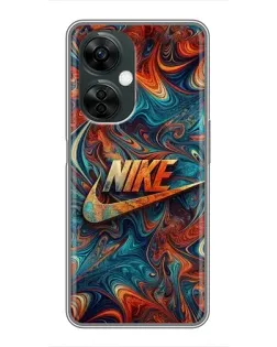 Чехол для OnePlus Nord CE 3 Lite с картинкой «Nike в абстракции»