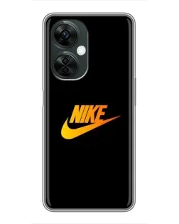 Чехол для OnePlus Nord CE 3 Lite с картинкой «Золотой логотип Nike»